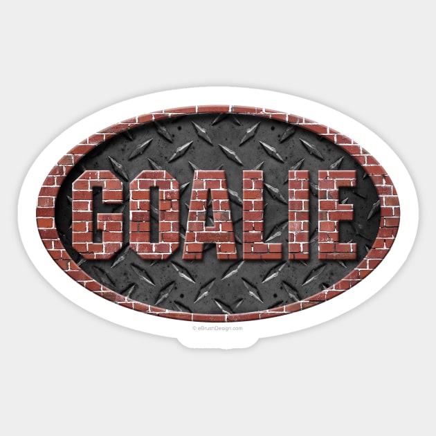 Iron Hockey Goalie Sticker by eBrushDesign